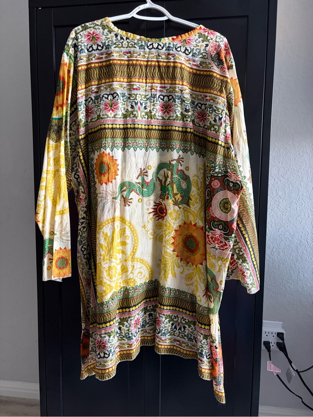 Johnny Was -Golden Dragon Tunic Blouse Mixed Print Size 3x NWOT - Picture 2 of 3